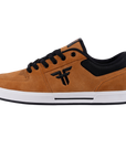 Fallen Footwear Mexico Patriot wheat suede skate shoes with black accents and white cupsole