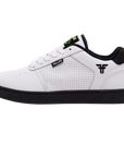 Fallen Footwear Mexico Pawn skate shoe in white and black with a perforated side panel and durable cupsole design.