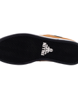 Fallen Footwear Mexico Patriot skate shoe showing the black rubber cupsole with herringbone tread and logo branding