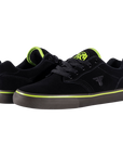Fallen Footwear Mexico The Goat vulcanized skate shoes in black suede with gum soles and lime green accents