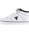 Fallen Footwear Mexico Tremont Mid white and black vulcanized skate shoe with removable velcro strap and logo detail