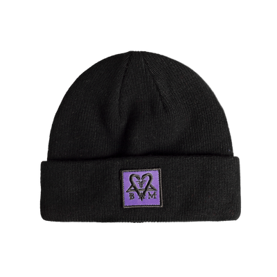 BAM BEANIE	BLACK  / LILAC BAM MARGERA