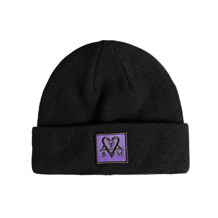BAM BEANIE	BLACK  / LILAC BAM MARGERA