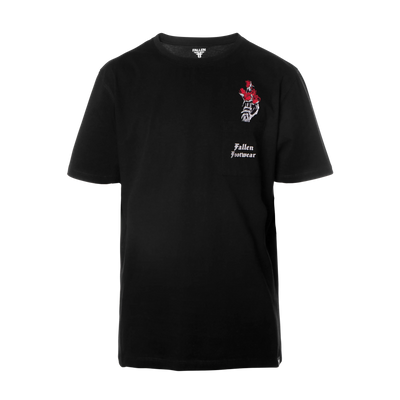 MELROSE TEE	BLACK/RED
