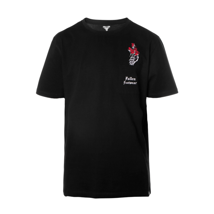 MELROSE TEE	BLACK/RED