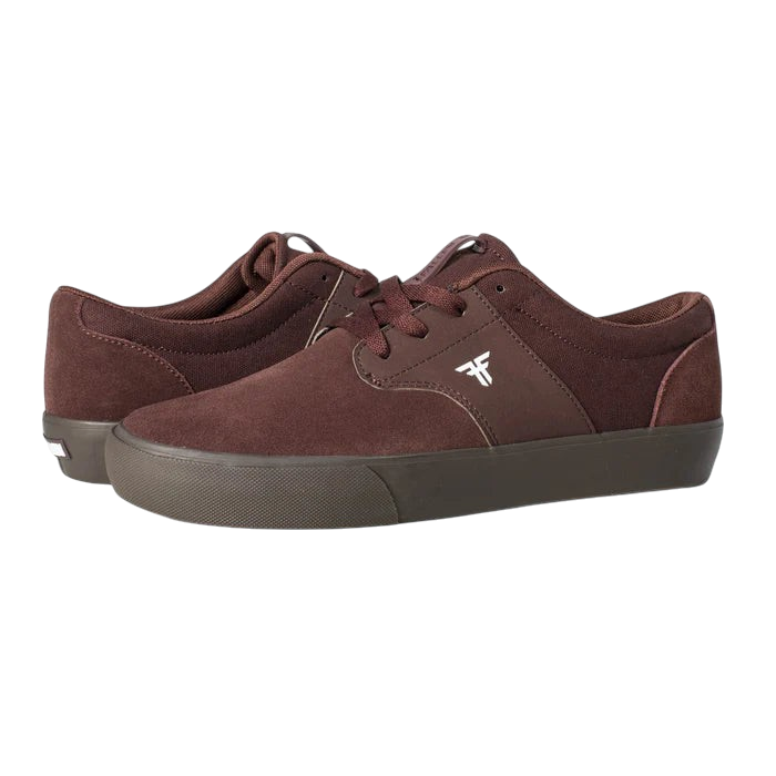 Fallen Footwear Mexico Phoenix skate shoes in wine suede and canvas with a dark gum vulcanized outsole