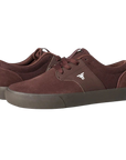 Fallen Footwear Mexico Phoenix skate shoes in wine suede and canvas with a dark gum vulcanized outsole