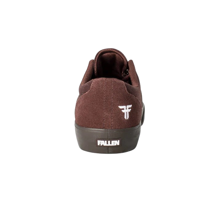 Fallen Footwear Mexico Phoenix skate shoe in wine suede with white logo detail on the heel and dark gum outsole