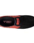 Fallen Footwear Mexico The Easy red speckle slip-on skate shoe with black suede and red canvas upper