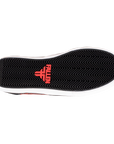 Fallen Footwear Mexico The Easy Red Speckle skate shoe featuring a black abrasion-resistant herringbone outsole