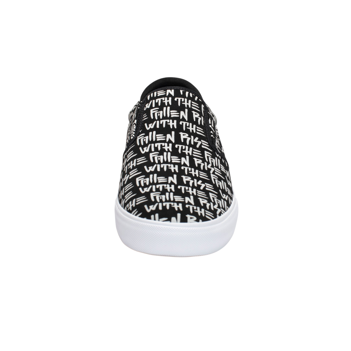 Fallen Footwear Mexico The Easy black and white canvas slip-on skate shoe with vulcanized construction