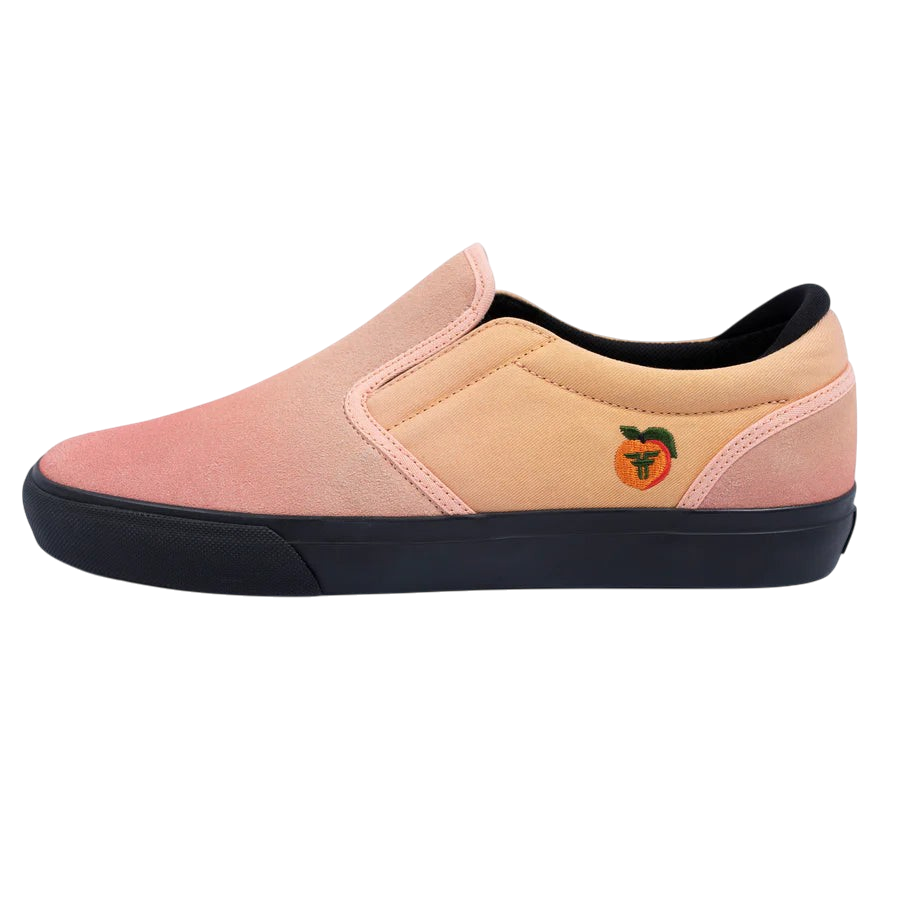 Fallen Footwear Mexico The Easy Reggie Kelly slip-on skate shoe in peach nubuck and canvas with black rubber sole