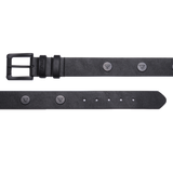 RIVET LOGO BELT	BLACK / BLACK