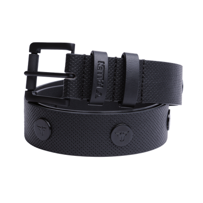 RIVET LOGO BELT	BLACK / BLACK