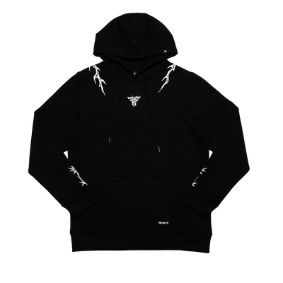 IRON HOODIE	BLACK / WHITE