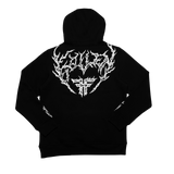 IRON HOODIE	BLACK / WHITE