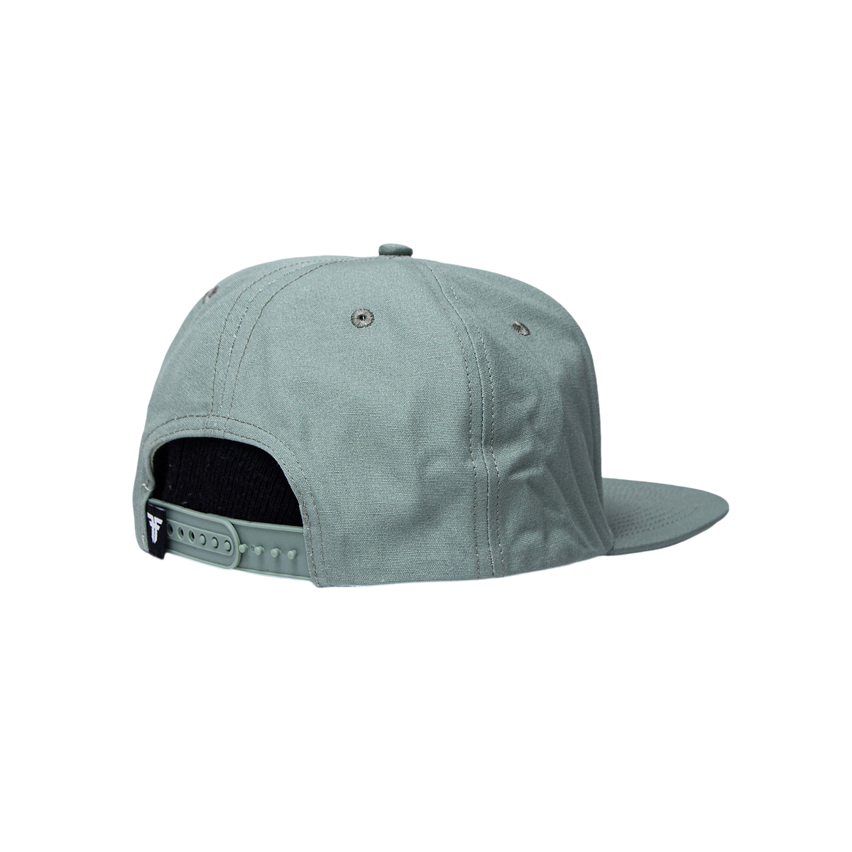 Fallen Footwear Mexico Curb cap in moss green with a white logo, featuring a snapback closure and structured crown.