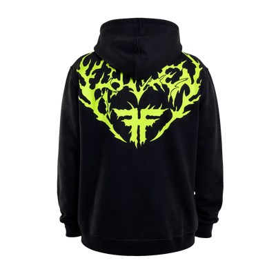 IRON HOODIE	BLACK / LIME