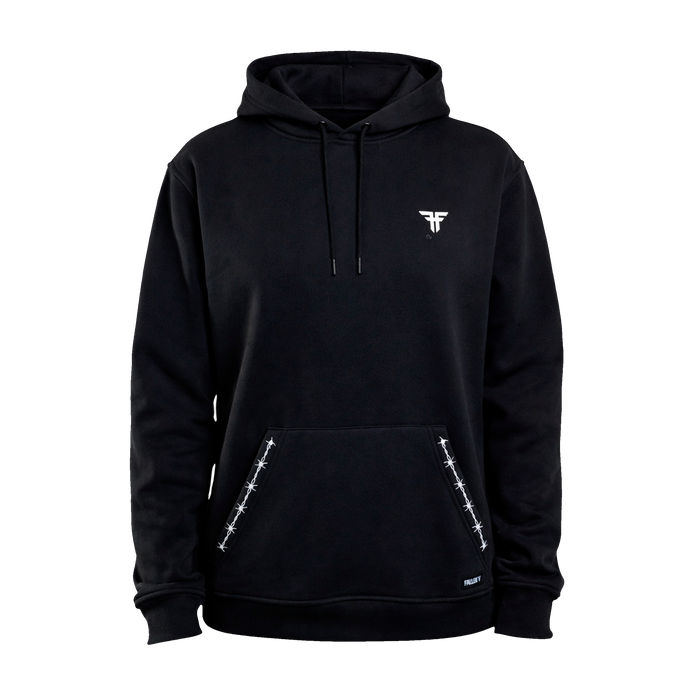 BARBED BONES HOODIE	BLACK / WHITE