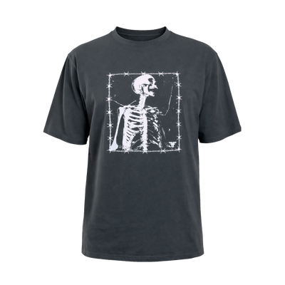 BARBED BONES TEE	IRON / WHITE