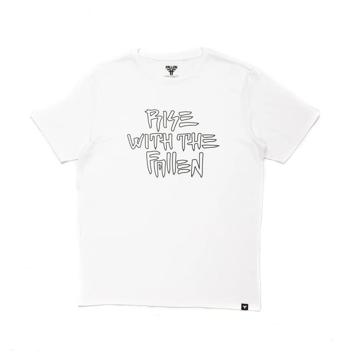 RISE WITH TEE	WHITE / BLACK