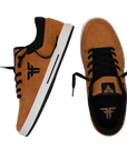 Fallen Footwear Mexico Patriot skate shoes in wheat suede with black accents and white cupsole