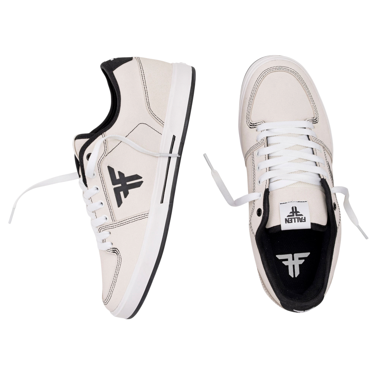 Fallen Footwear Mexico Patriot XP skate shoes in white with black accents, featuring a 2000s-inspired puffy design.