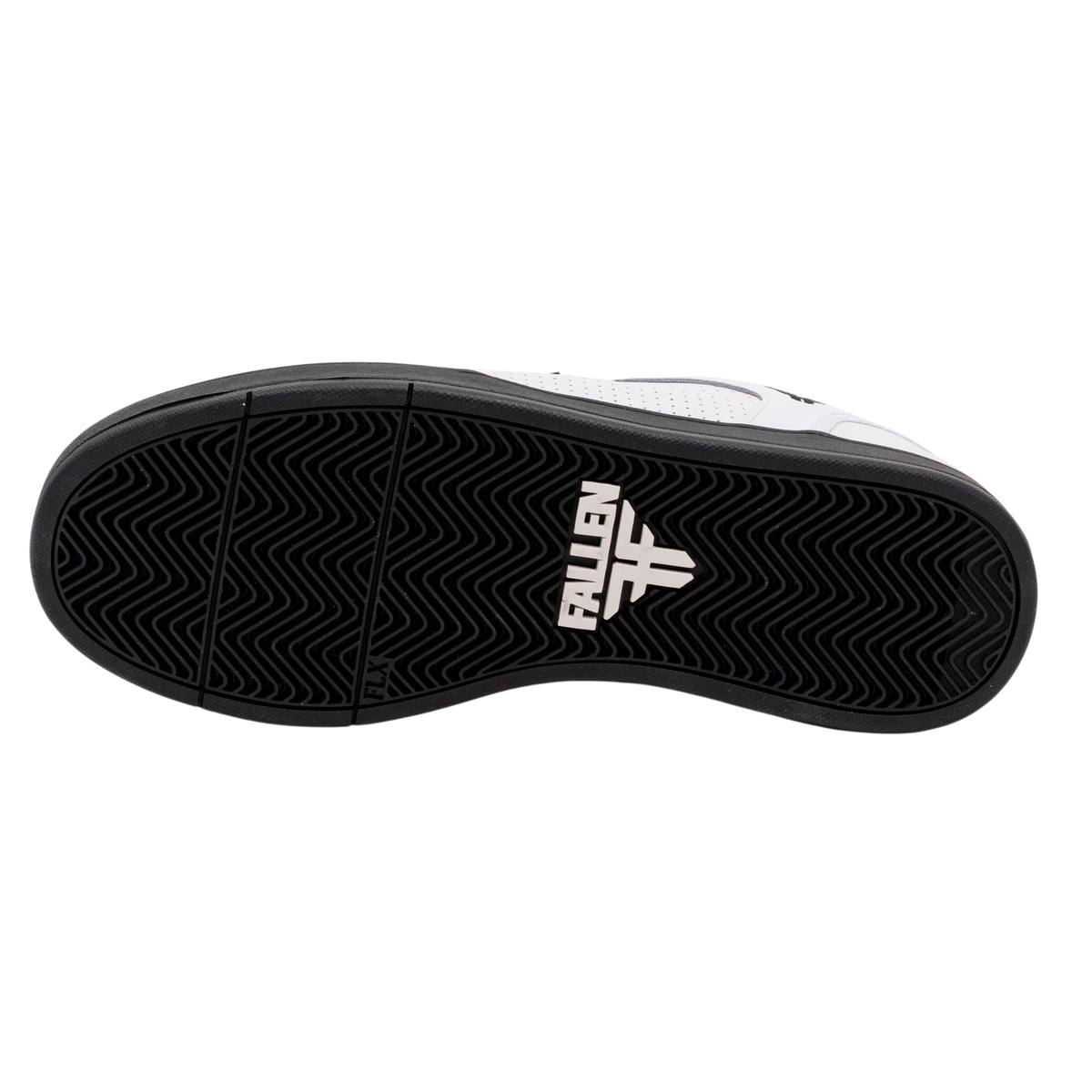 Fallen Footwear Mexico The Pawn skate shoe featuring a durable black rubber cupsole with a wave traction pattern