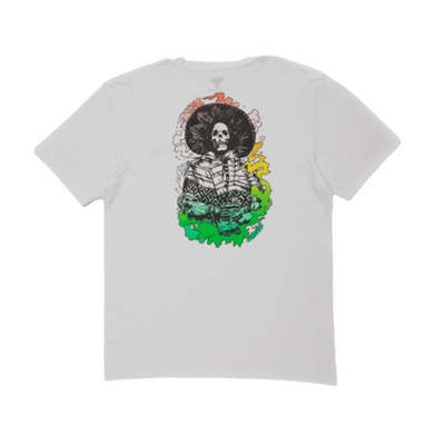 SKELETON TEE WHITE / RASTA (TOMMY SANDOVAL)