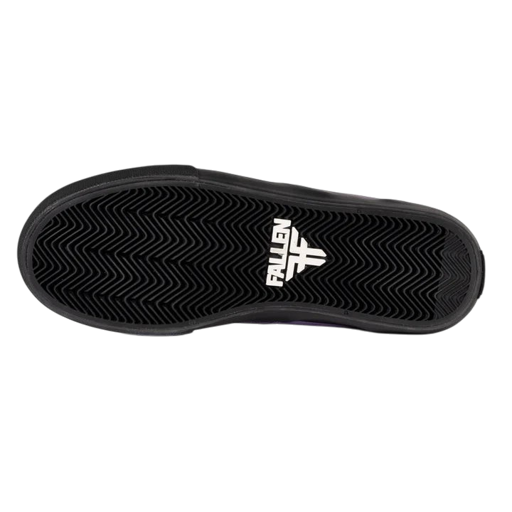 Fallen Footwear Mexico The Easy skate shoe featuring a black vulcanized abrasion-resistant outsole with logo detail