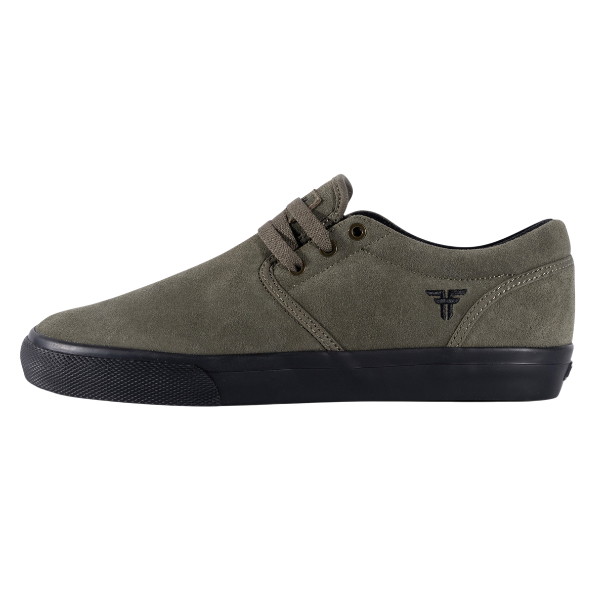 Fallen Footwear Mexico The Easy skate shoe in olive suede with a black rubber sole and side logo detail