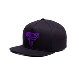 INSIGNIA FLAT HAT BLACK ENZYMATIC WASH/PURPLE