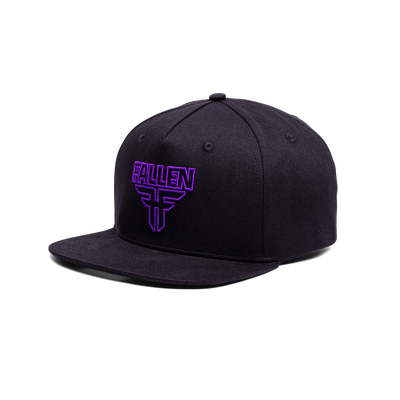 INSIGNIA FLAT HAT BLACK ENZYMATIC WASH/PURPLE