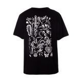 FLASH ART TEE	BLACK/WHITE