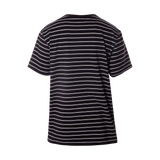 STRIPED POCKET TEE	BLACK/WHITE