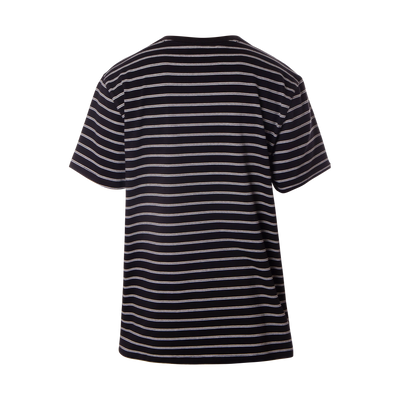 STRIPED POCKET TEE	BLACK/WHITE
