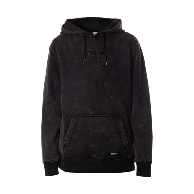 INSIGNIA EMBROIDERED HOODIE	WASHED BLACK