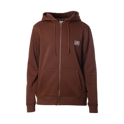 FURY PATCH ZIP HOODIE	BROWN/BLACK
